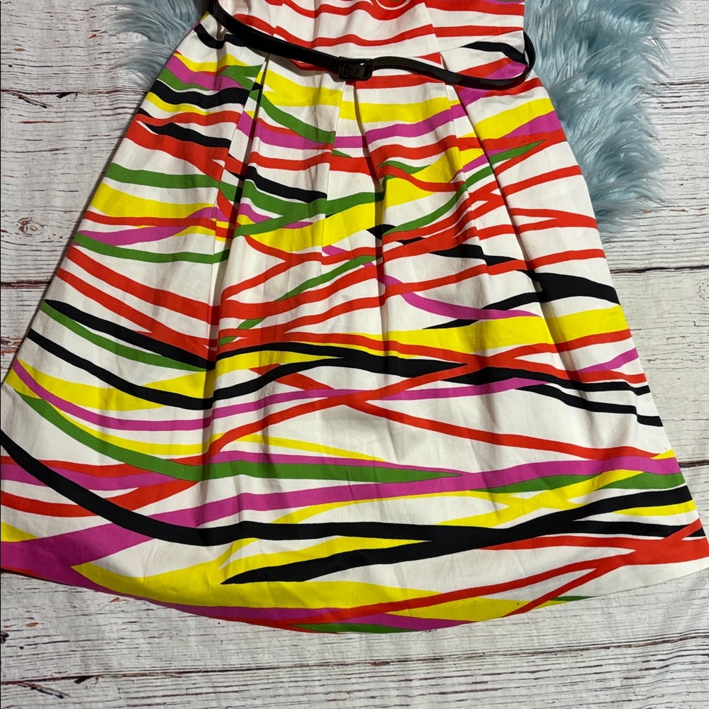 David Meister Multicolor Striped Mini Dress sz 8 - Picture 4 of 10